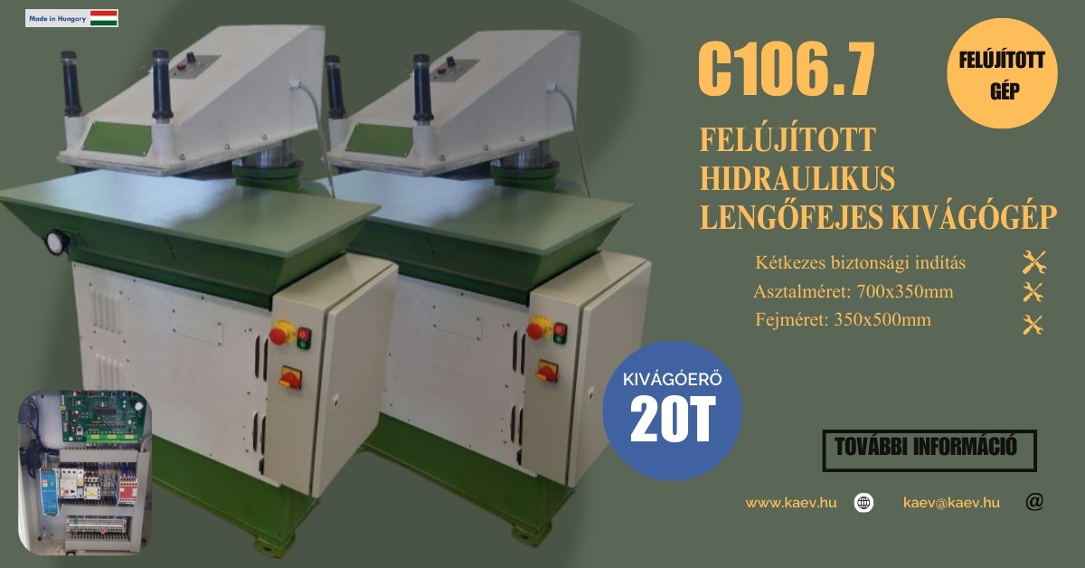 Felújított lengőfejes kivágógépek